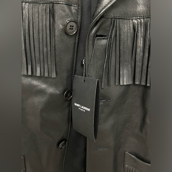 Saint Laurent YSL Hedi Slimane. L12 Curtis Fringe Jacket. Size small/medium - Picture 9 of 16